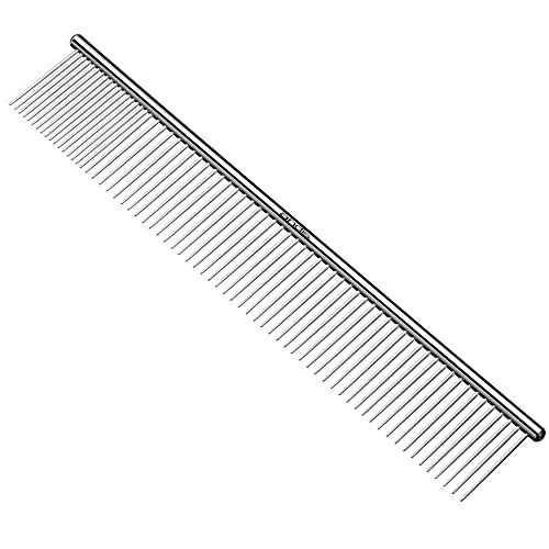 Andis-65725-Stainless-Steel-Comb-for-Knots-Mats-Loose-Hair-Removal-Effective-Dematting-Tool-Comfortable-Lightweight-Portable-Safe-for-Dogs-Cats-Pets–Silver-10-Inch Andis 65725 Stainless Steel Comb for Knots Mats Loose Hair Removal Effective Dematting Tool Comfortable Lightweight Portable Safe for Dogs Cats Pets–Silver 10 Inch