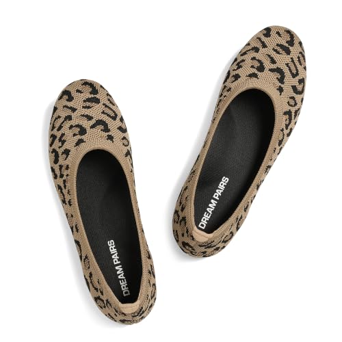 Image of DREAM PAIRS Women's Dress Knit Ballet Comfort Flats | Comfortable Round Toe Slip-On Flexible Portable Breathable Dress Office Flats for Daily Walking and Travel