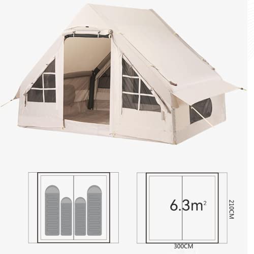 Carpa inflable grande doble capa para 6-10 personas miniatura 6