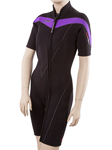 Henderson Thermoprene 3Mm Womens Front Zip Wetsuit 8 Black/Dark Purple #TOP7