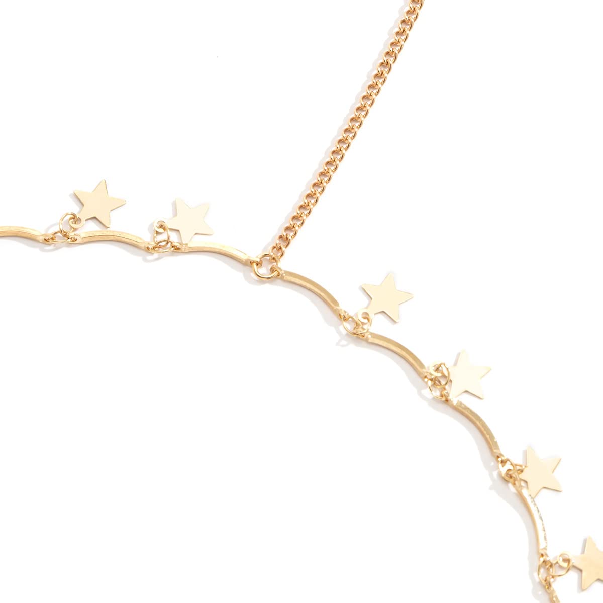 Łańcuchy damskie Łańcuchy na udo Seksowna plaża Perły Łańcuchy na ciało Moda Rozciągliwa gwiazda Rhinestone Frędzel Łańcuchy na uda (złoty) (srebrny)