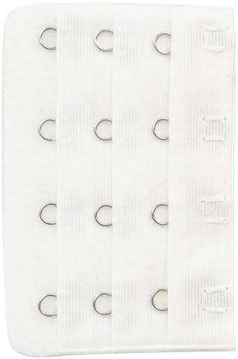 Lalago Women’s Multicolor 3 Rows 4 Hook Bra Extender ,3 Pack (White)