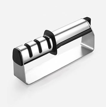 Knife Sharpener, 3-Stage Quality Kitchen Knife Accessories to Repair, Grind, Polish Blade, Professional Knife Sharpening Tool for Kitchen Knives