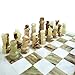 Handmade Staunton White and Green Onyx Marble Chess Board Game Set - Best Board Games for Home Décor Gifts - Suitable for Table Décor - Non Go Board Game - Non Checker Board Game