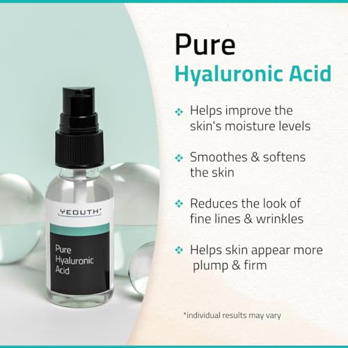 YEOUTH 100% Pure Hyaluronic Acid Serum for Face, Hydrating Serum for Dull Skin, Anti Aging Serum, Hyaluronic Serum for Face 30ml - Image 6