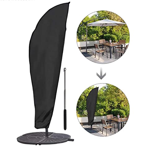 AZOMKER Sonnenschirm Schutzhülle Ampelschirm mit Stab – Bild 4