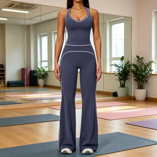 Conjunto deportivo transpirable antihumedad para mujer con pantalón elástico de yoga 3