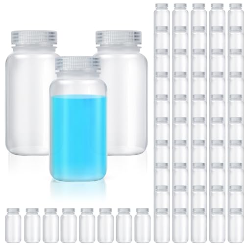 Tatuo 60 Pcs 8oz Wide Mouth Reagent Bottles