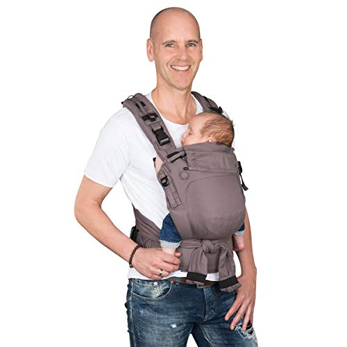 Hoppediz ♥ NABACA comfortabele moduledrager basic set grijs - babydrager vanaf de geboorte ✓ buikdrager ✓ rugdagen… - Image 4