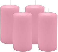 Set of 4 Advent Wreath Candles Diameter 60 x 100 mm Pink