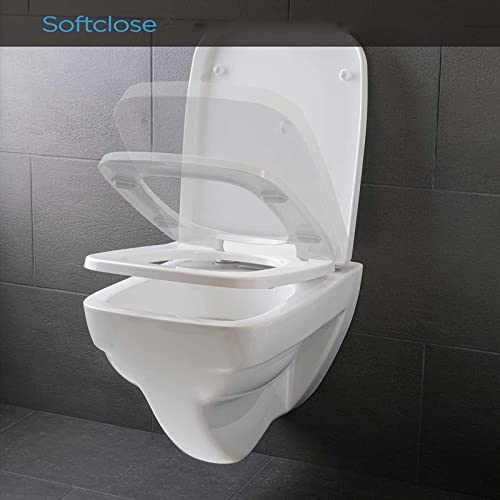 Abattant de toilette carré blanc et silencieux Modèle 05B - 7