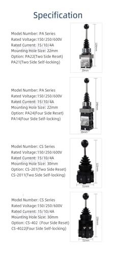 Joystick interruptor maestro de 4 posiciones para control de maquinaria de taller 3