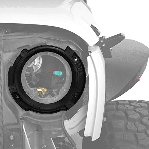 Hooke Road 7 In Headlight Mount Retaining Bracket Ring Replacement For Jeep Wrangler Jk & Unlimited 2007-2018 #TOP1