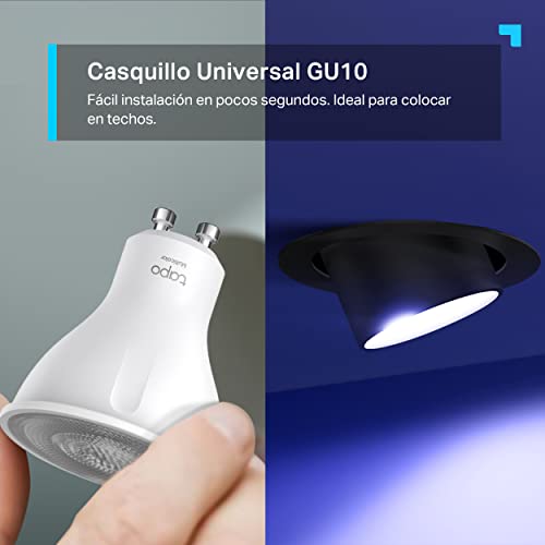 Tapo L630 GU10 (2 paquetes) – Bombilla LED inteligente Wi-Fi, RGBW multicolor, 16 millones de colores, compatible con Amazon Alexa, 350 lúmenes, 3.7W, ahorro de energía, 2 unidades - imagen 6