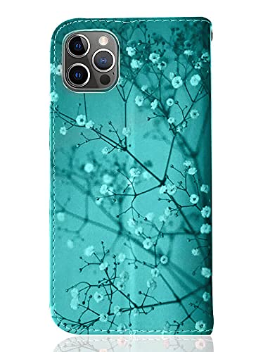 Jancalm I PHONE 12 CASE 6.1 2021 Compatible With Iphone 12 Wallet Case/Iphone 12 Pro Wallet Case, Floral Pattern Pu Leather [Wrist Strap][Card/Cash Slots] Stand Feature Flip Cases Cover thumb #6