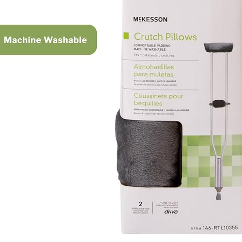 McKesson Crutch Foam Pillow for Underarm Crutch, 2 Count, 8 Pairs, 16 Total
