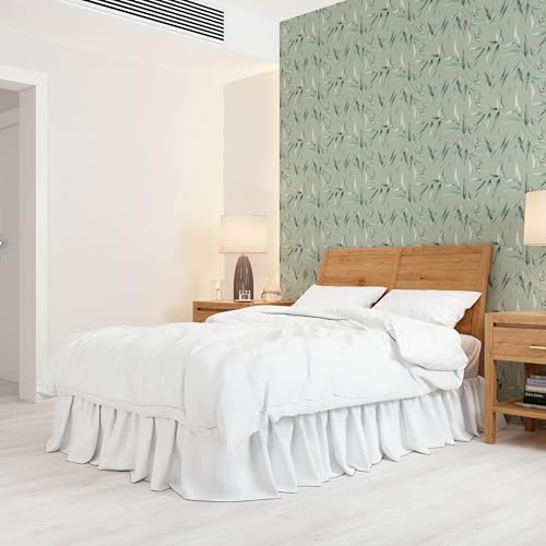 Papel pintado hojas para decoración y reformas de paredes sin obras 8