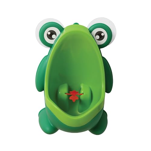 Dreambaby Pee-Pod Toilet Training Urinal - Frog Potty with Removable Bowl & Spinning Target - Portable Toddler Urinal for Boys
