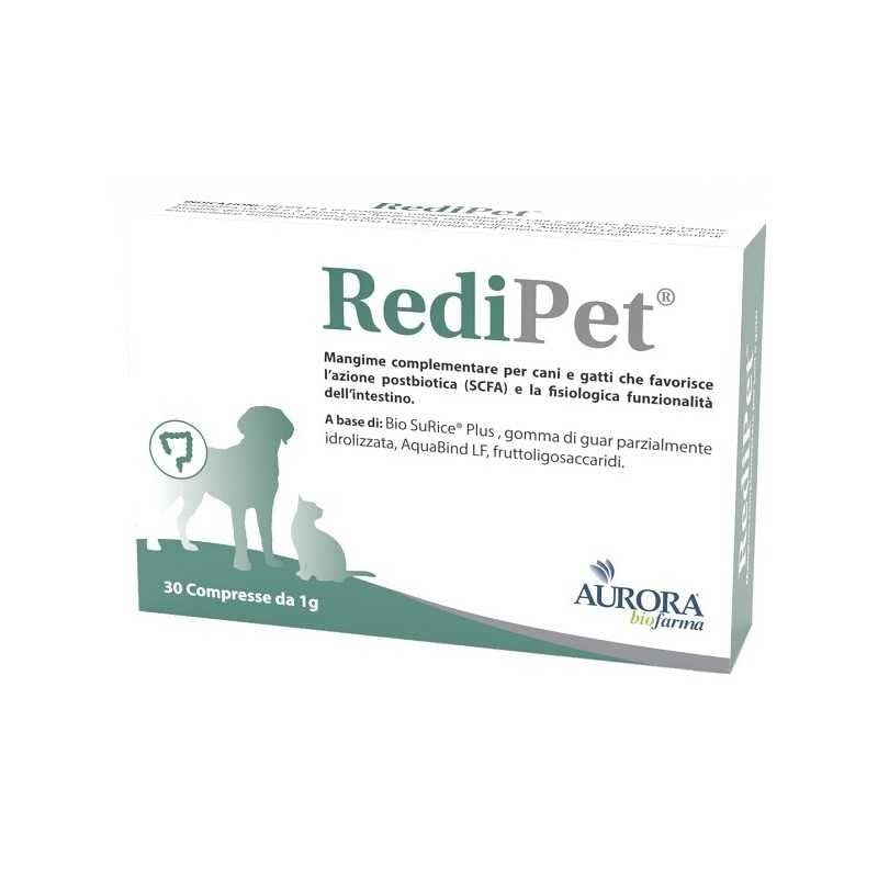 RediPet, Integratore Intestinale per Cani e Gatti, 30 Compresse da 1g