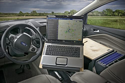 AutoExec Reach Car Desk for Your Vehicle Workstation and Mobile Office, Front Seat, Natural Birch by AutoExec - Image 2