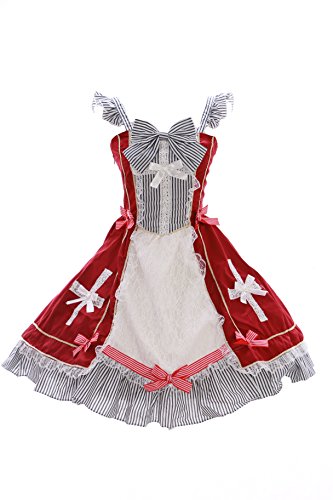 Kawaii-Story JL de 619 Rojo Stretch Classic Gothic Lolita Vestido Disfraz Dress Cosplay