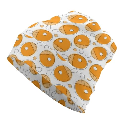 Gorro de tenis de mesa de ping-pong, gorro para hombre y mujer, gorro de otoño e invierno, cálido, unisex, con puños, color negro