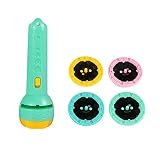 Magik Slide Projector Flashlight Children's Projection Light Toy Holiday Education (Green, 1 Pack)