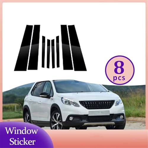Postes de pilar para Peugeot 2008 con elegante acabado en negro 2