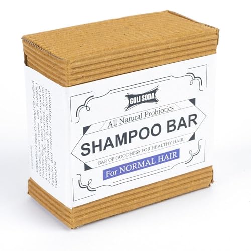 Goli Soda All Natural Probiotics Palm Oil Free Shampoo Bar For Normal Hair (Multicolour)