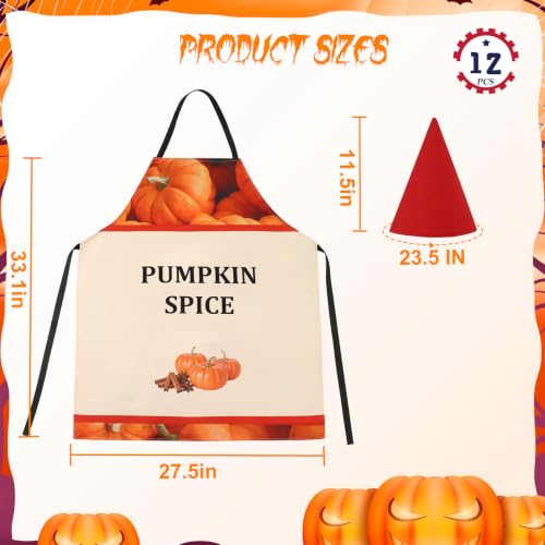 12 PCS Halloween Spice Condiments Costume for Group, Cosplay Apron and Hat - image 2