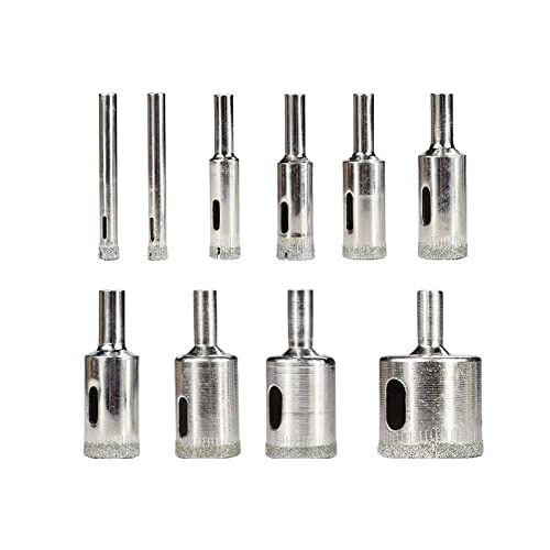 10 piezas brocas de diamante para vidrio y cerámica miniatura 1