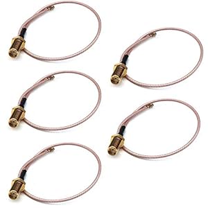 DollaTek 5pcs SMA-kabel RG178 kabel coaxstekker WiFi-antenne adapterkabel SMA-kit verliesarme FPV-adapterkabel – IPEX op SMA-bus 20 cm
