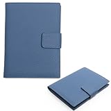 [VivoStyle] お薬手帳ケース 通院ケース 革製超軽量 個人用 ペット用 通院まとめ 診察券 保険証 母の日や父の日へのプレゼント (マドンナブルー)