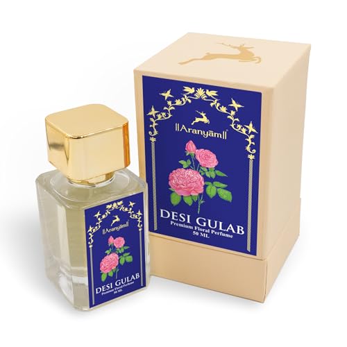 Image of Aranyam Natural Desi Gulab Perfume | Unisex Floral Eau de Parfum | Long Lasting | 50ml