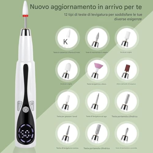 Ponceuse à ongles électrique lime à ongles rechargeable sans fil