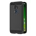 Produktbild AICEK Compatible Motorola Moto G7 Power Hülle, Schwarz Silikon Handyhülle für Moto G7 Power Schutzhülle Karbon Optik Soft Case (6,2 Zoll)