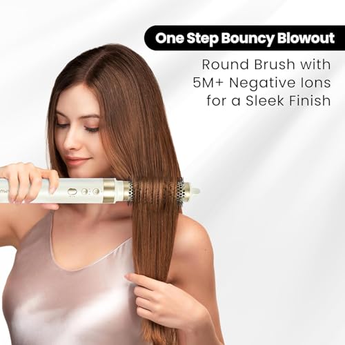 Image of GLAMUP Dual Voltage 6-in-1 Extra Long Wrap AirCurler Hot Air Styler | 110k RPM High-Speed Motor & Negative Ions, No Heat Damage, Fast Drying, Volumizer, Diffuser for All Hair Types, Travel Pouch