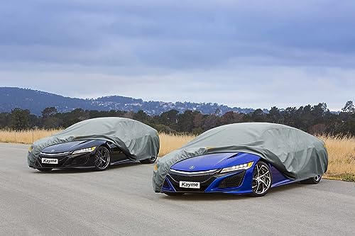 Image of Kayme Heavy Duty Car Cover Custom Fit Acura NSX (1990-2023) Waterproof All Weather for Automobiles, Full Exterior Covers Sun Rain UV Protection.（Deliver About 3-10 Days）