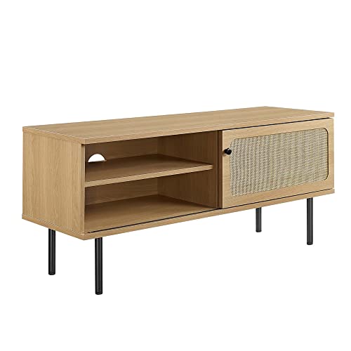 Modway Cambria Rattan And Particleboard Tv Stand For Tvs Up To 47" In Oak #TOP11