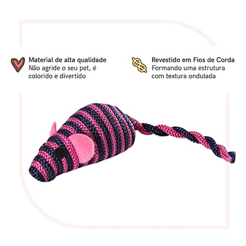 Brinquedo Para Gatos - Ratinho Colors Azul Marinho - Pp184