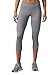 adidas Ladies' Ultimate Mid-Rise 3/4 Embossed Tight (Large, Grey)
