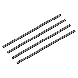 DMiotech 4 Paquet 6mmx4mmx200mm Fibre Carbone Tubes Ronds, Clair 3K Rouleau Enveloppé Brillant Tube Carbone pour RC Quadricoptère, RC Avion