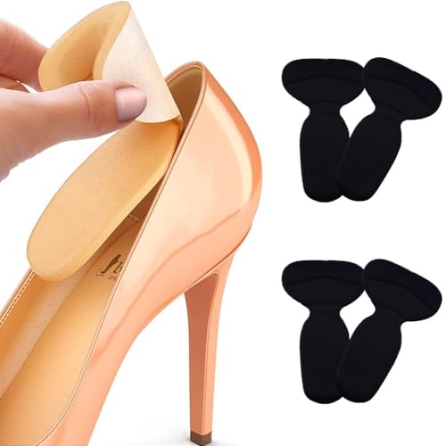 Image of Shoe Bite Protector & Gel Insoles | Foot Care Cushion Pads for Men & Women | Self-Adhesive Heel Grips, Shoe Tape, Arch & Heel Support | Prevent Blisters, Cuts | Comfort & Pain Relief Insoles (Black, Large)