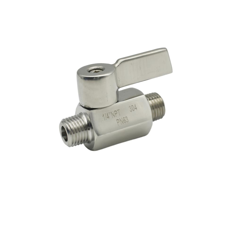 Bille en acier inoxydable 304 NPT 3/4 male male pour reseaux eau et huile