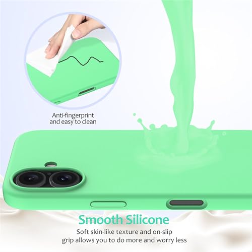 Image of ArmourPro Silicone Back Case for iPhone 16 Soft-Touch Case | Green