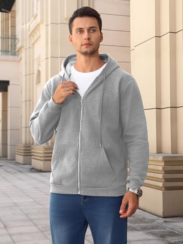ENOSKY Hoodies for Men Full zip Mens Hoodies Casual Drawstring Long Sleeve Sweatshirts Sports Hooded Jacket2