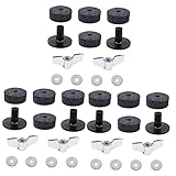 Toyvian 3pcs Drum Cymbal Accessory Set Felt Washers Sleeves for Drum Hardware Silver Grey Essential Percussion Supplies for Musicians and Drummers