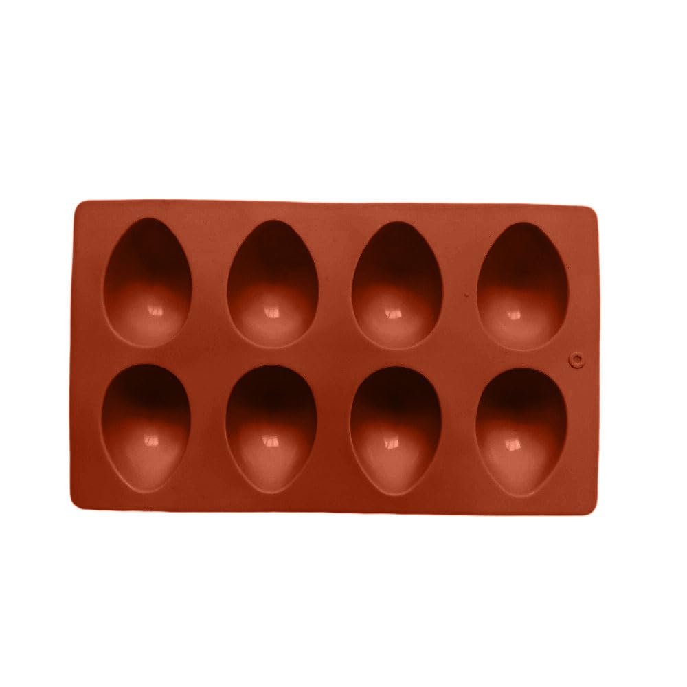 Hsyzygian 8 Cavity Eggs Shape Silicone Chocolate Molds Baking Equipment for Easter Treats Candy Jellies and Resin Food Grade Silicone Molds