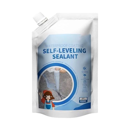 Sellante Autonivelante,Sellante Resistente a la Intemperie de 400 ml para Aceras,Sellador Impermeable para Exterior de Cemento en Ladrillo Asfalto Suelo Pared Madera - Para Asfalto Suelos Paredes