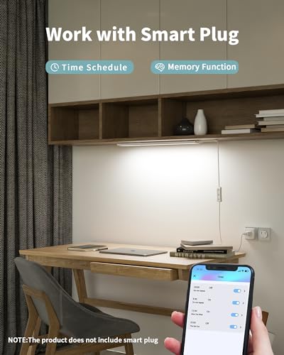 Image of ASOKO 16 Inch Under Counter Light 4500K Plug in Desk Closet Lamp